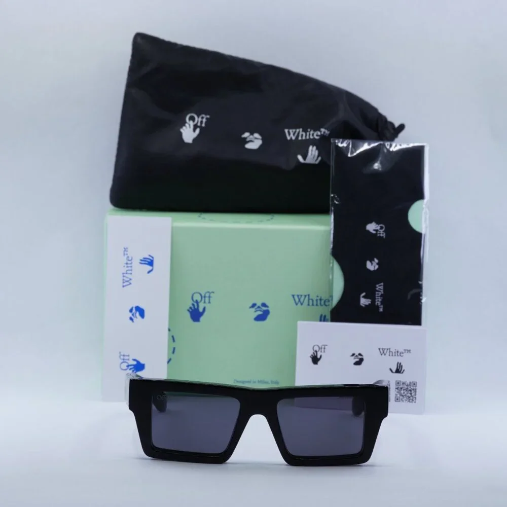 Final Price! Off-White OERI017 NASSAU 1007 Black Sunglasses - Picture 2 of 14